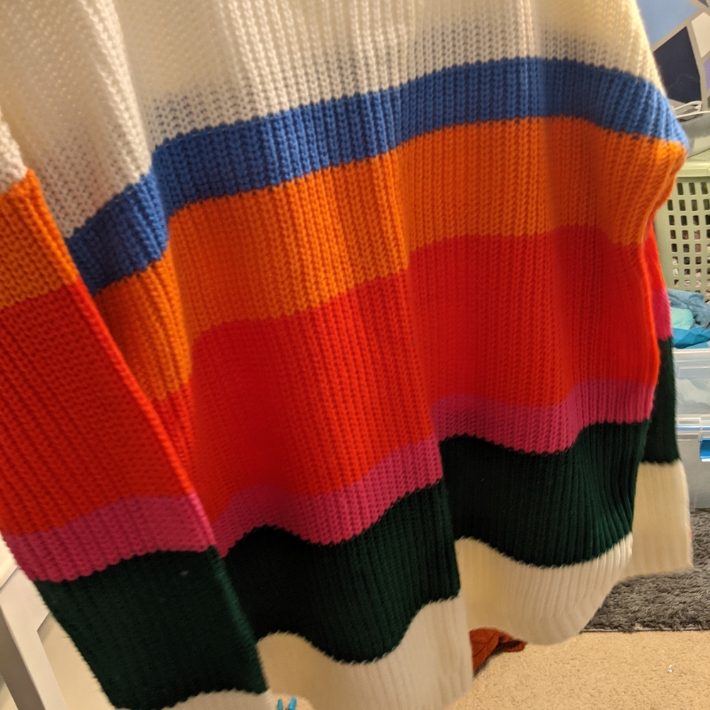 Color striped sweater